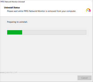 Uninstall PRTG Network Monitor Step 2