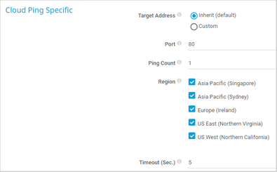 Cloud Ping Specific