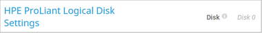 HPE ProLiant Logical Disk Settings