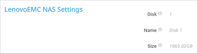 LenovoEMC NAS Settings